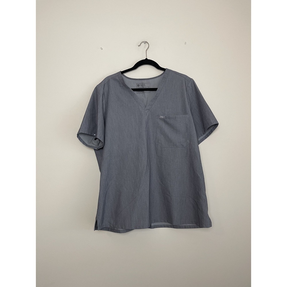 Figs Catarina One-Pocket Scrub Top Gray Medical Field Women's Sz XXL